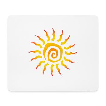 Symbol Spirale Sonne Geschenkidee - Mousepad (Querformat) - Weiß - Vorne