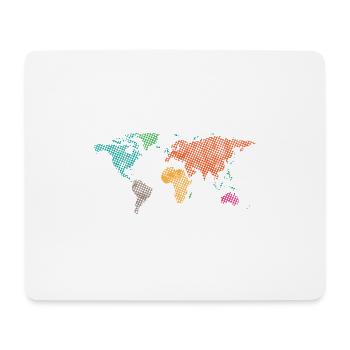 Travelers World Map Earth Travel Gift Idea - Mouse Pad (horizontal) - white - Front