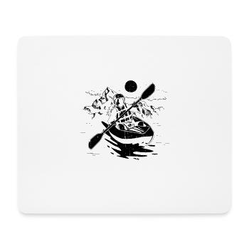 Kayak fille | Aviron Canoë Pagaie Sport Cadeau - Tapis de souris (format paysage) - blanc - Devant