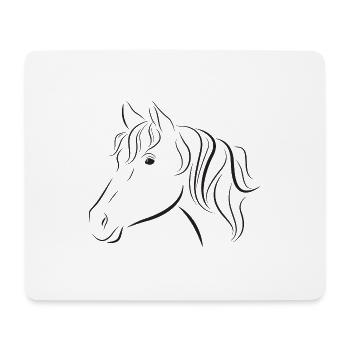chevaux - Tapis de souris (format paysage) - blanc - Devant