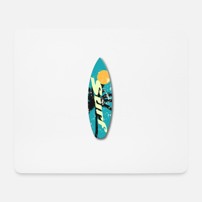 Surfer Surf - Mousepad (Querformat) - Weiß