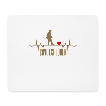 Cave Explorer T-shirt Hobby Love Spéléologie - Tapis de souris (format paysage) - blanc - Devant
