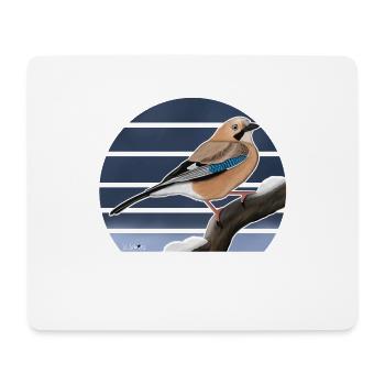 jz.birds jay bird illustration - Mouse Pad (horizontal) - white - Front