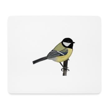 jz.birds great tit bird illustration - Mouse Pad (horizontal) - white - Front
