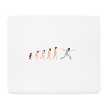 Evolution fencing Funny gift idea - Mouse Pad (horizontal) - white - Front