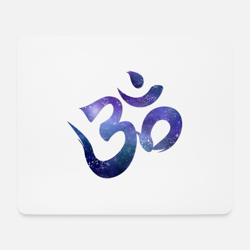 Om sign - Mouse Pad (horizontal) - white