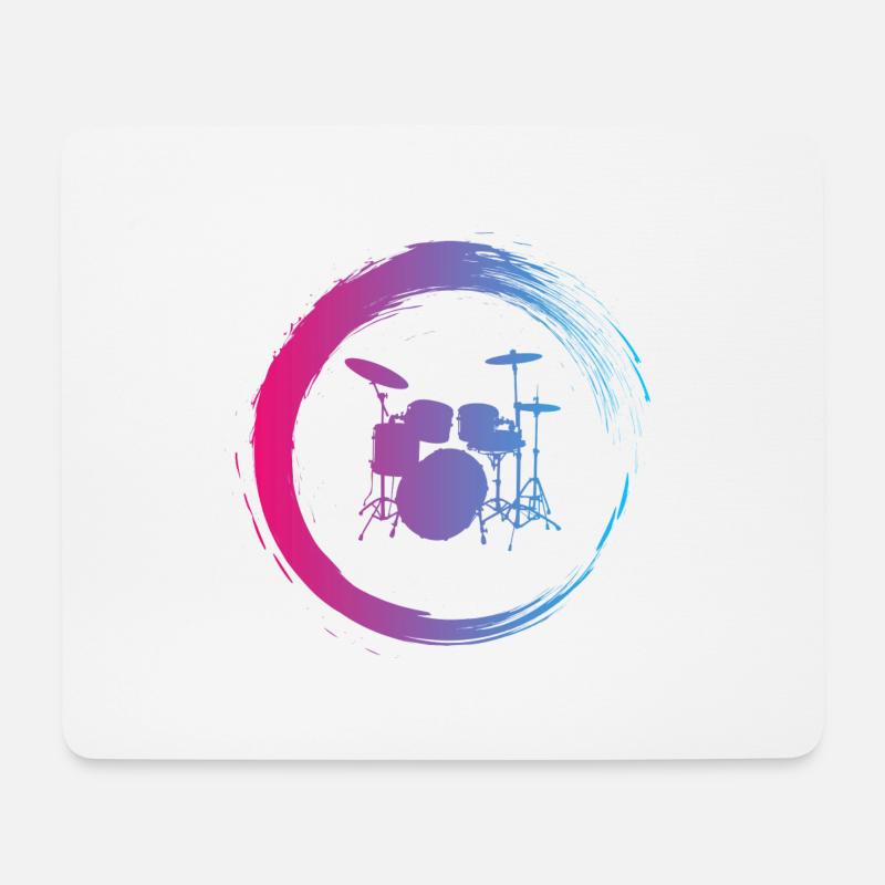 Ich mag die Drums - Mousepad (Querformat) - Weiß