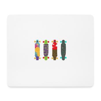 Longboard 4 Longboards für Longboarder Geschenk - Mousepad (Querformat) - Weiß - Vorne