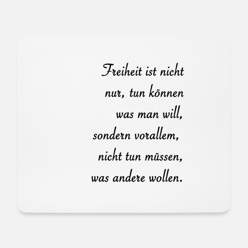 die Freiheit, frei zu sein - Mousepad (Querformat) - Weiß