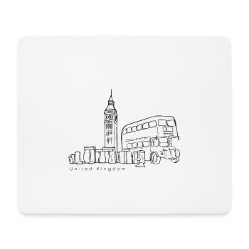 Great Britain travel, black - Mouse Pad (horizontal) - white - Front