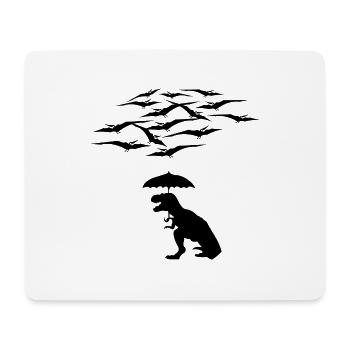 Trex vs les ptérodactyles - Tapis de souris (format paysage) - blanc - Devant