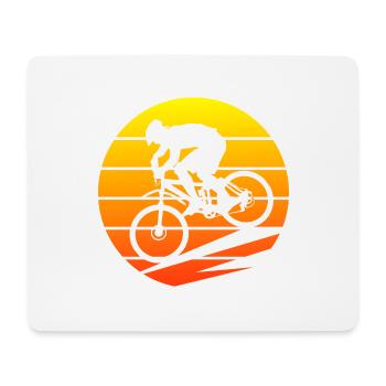 Mountain bike biker MTB - Mouse Pad (horizontal) - white - Front