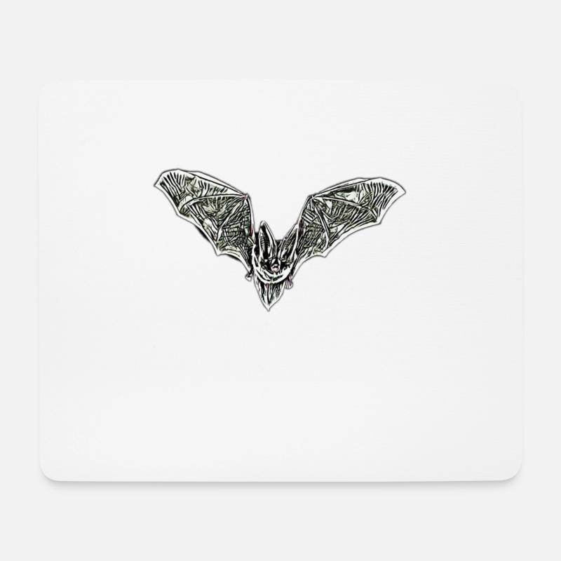 Fledermaus - Mousepad (Querformat) - Weiß