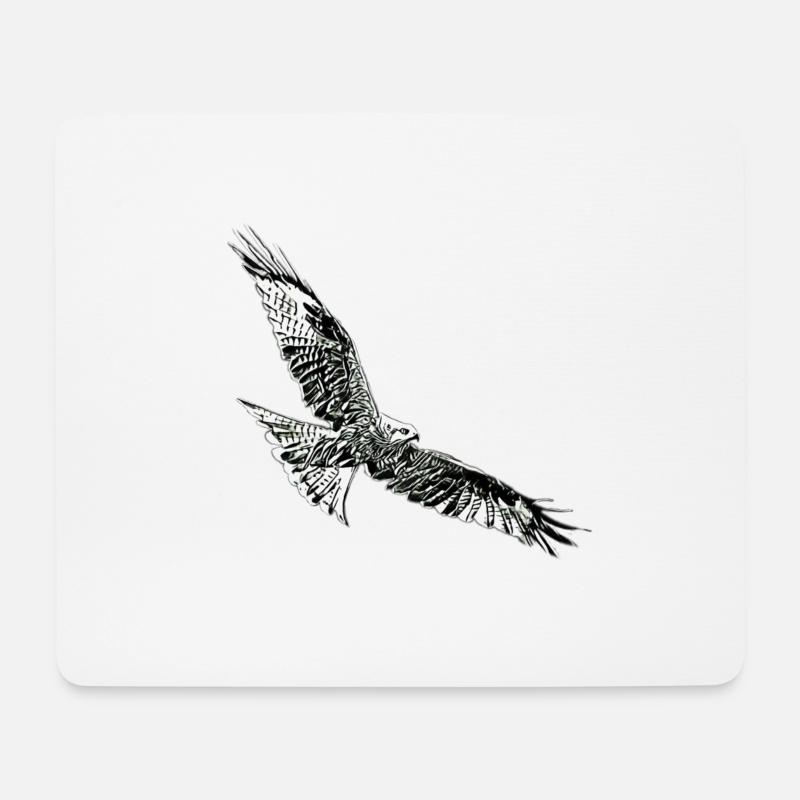 Falke - Mousepad (Querformat) - Weiß