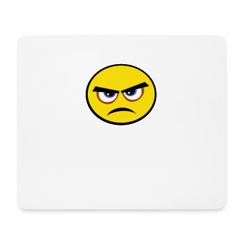 grumpy face - Mouse Pad (horizontal) - white - Front