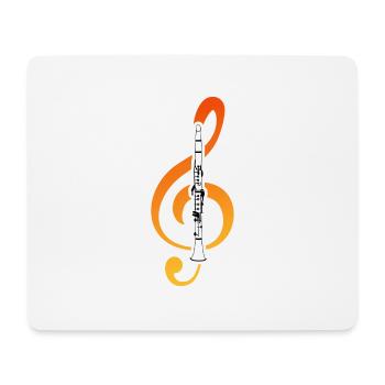 Klarinette - Mousepad (Querformat) - Weiß - Vorne