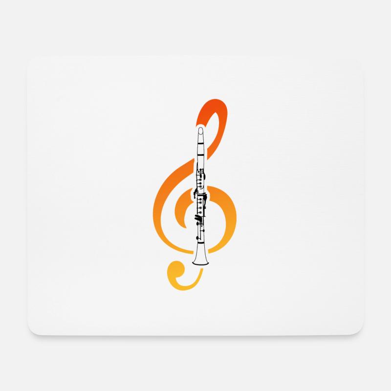 Klarinette - Mousepad (Querformat) - Weiß