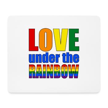 Liebe unter dem Regenbogen - Mousepad (Querformat) - Weiß - Vorne