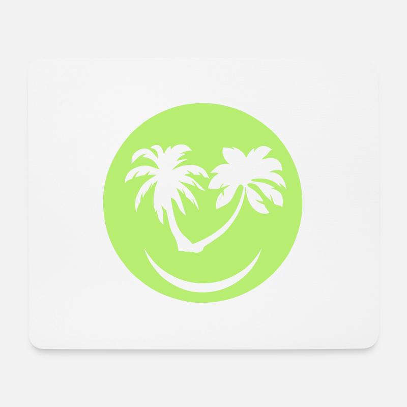 Palm Smiley Lächeln Lächeln - Mousepad (Querformat) - Weiß