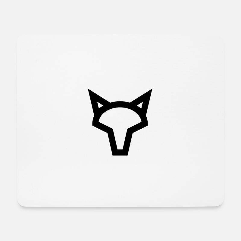 Fuchs - Logo - Mousepad (Querformat) - Weiß