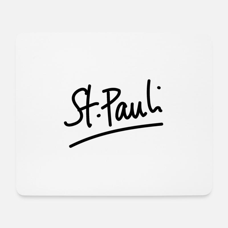 St. Pauli - Handschrift - Mousepad (Querformat) - Weiß