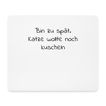 katze - Katze wollte kuscheln - Mousepad (Querformat) - Weiß - Vorne