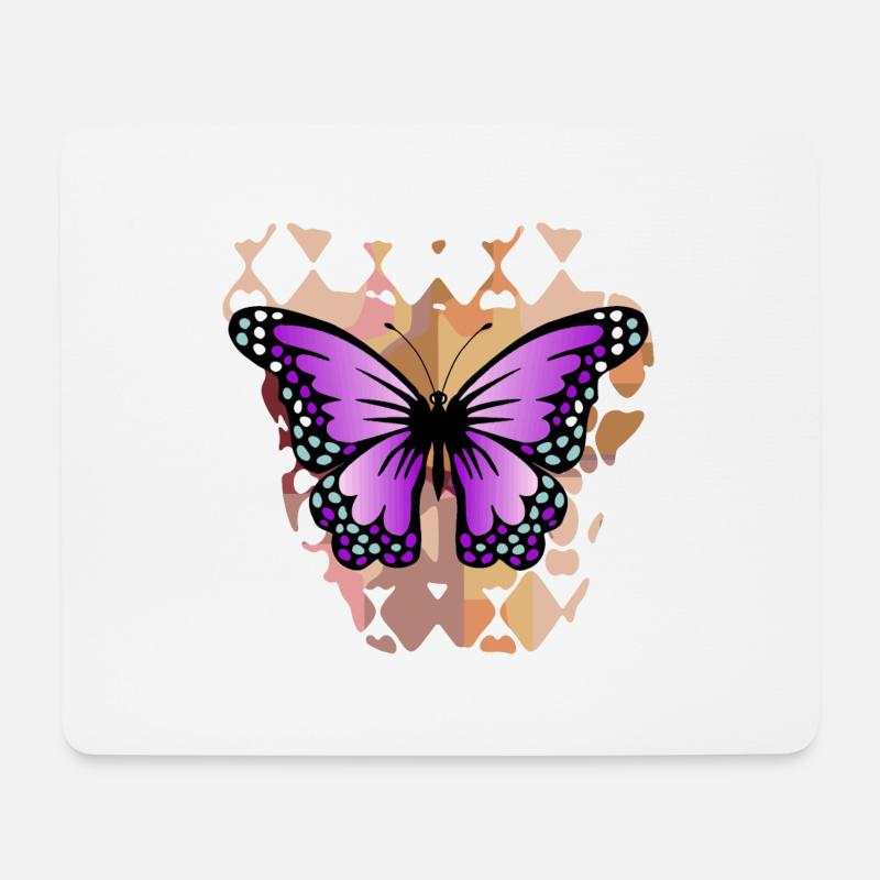 Schmetterling - Mousepad (Querformat) - Weiß