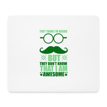 Schnurrbart Schnauzbart Schnauzer Bart Mustache - Mousepad (Querformat) - Weiß - Vorne