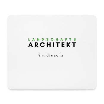 landschaftsarchitekt im Einsatz - Mousepad (Querformat) - Weiß - Vorne