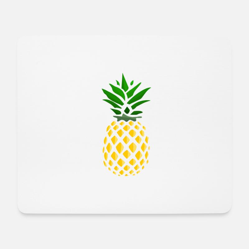 Goldene Ananas - Mousepad (Querformat) - Weiß