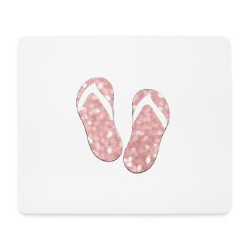 Personalisierbar Flip Flop Glitter - Mousepad (Querformat) - Weiß - Vorne