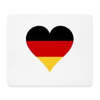 German flag in heart shape - Mouse Pad (horizontal) - white - Front