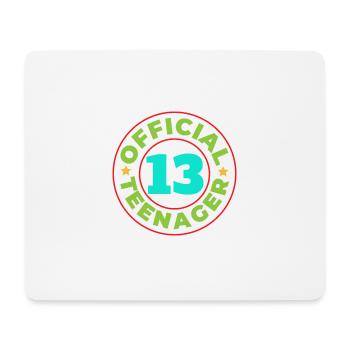 Idée officielle de cadeau pour le 13e anniversaire des adolescents - Tapis de souris (format paysage) - blanc - Devant