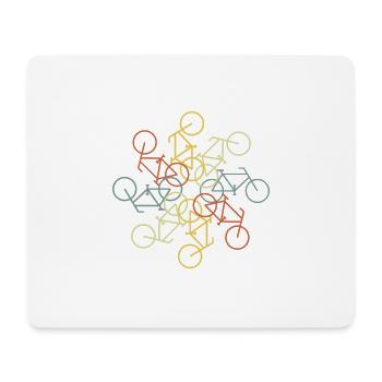 Rotating bicycles - Mouse Pad (horizontal) - white - Front