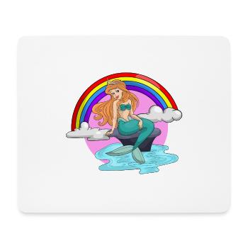 sirène - Tapis de souris (format paysage) - blanc - Devant
