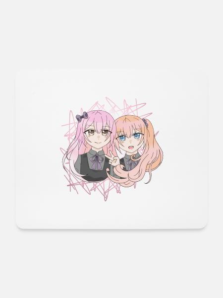 Manga Girls - Mousepad (Querformat) - Weiß