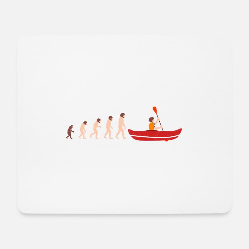 Evolution Canoeing Kanu Lustige Geschenkidee - Mousepad (Querformat) - Weiß