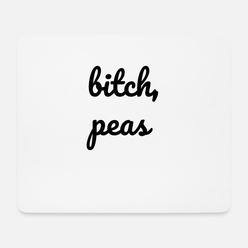 vegan - peas - Mousepad (Querformat) - Weiß