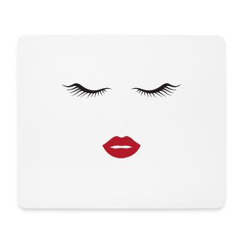 Make up Kosmetikerin Gesicht Geschenk Schminke - Mousepad (Querformat) - Weiß - Vorne