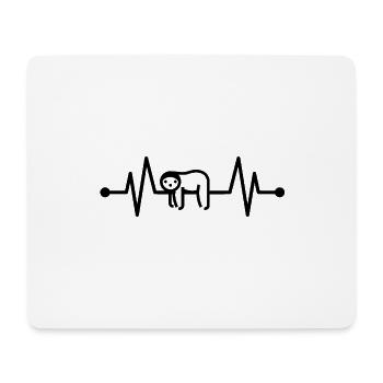 Sloth Pulse Heart Rate Lazy Hanging - Mouse Pad (horizontal) - white - Front