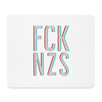 FCK NZS AFD NAZIS TIK TOK 3D Effect RED BLUE - Mouse Pad (horizontal) - white - Front