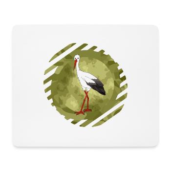 Storch - Mousepad (Querformat) - Weiß - Vorne