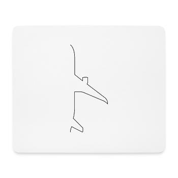 plane - Mouse Pad (horizontal) - white - Front