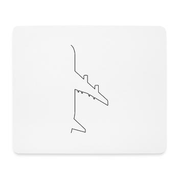 avion - Tapis de souris (format paysage) - blanc - Devant
