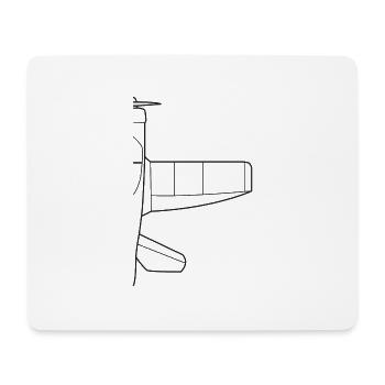 plane - Mouse Pad (horizontal) - white - Front