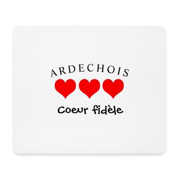 Ardèchois coeur fidèle - Tapis de souris (format paysage) - blanc - Devant