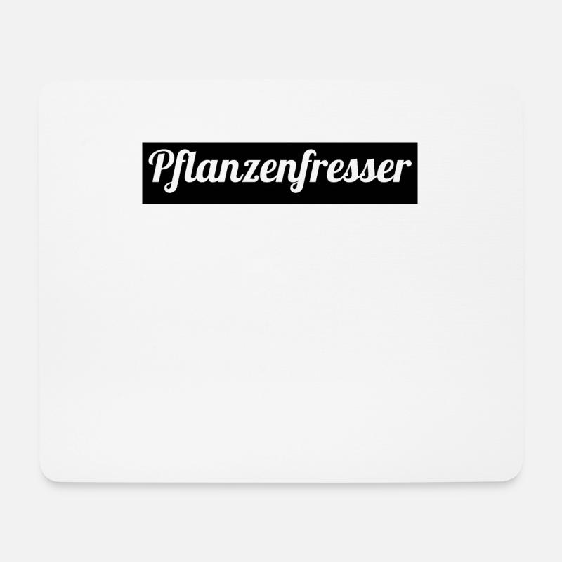 vegan - Pflanzenfresser - Mousepad (Querformat) - Weiß