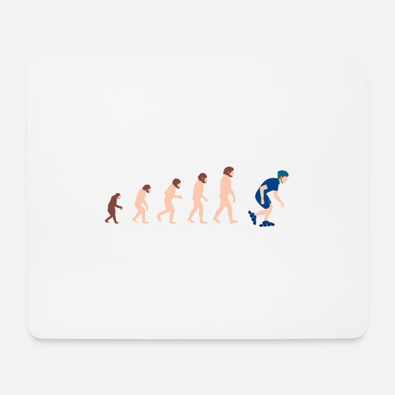 Evolution Inline Skates Lustige Geschenkidee - Mousepad (Querformat) - Weiß
