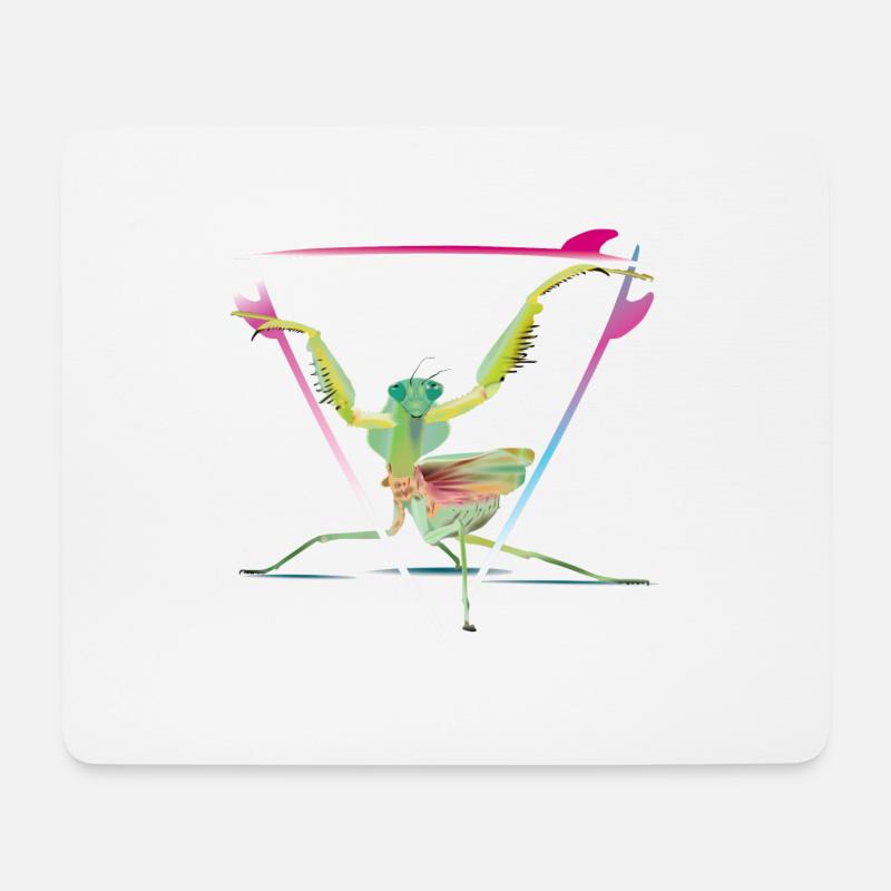 mante - Tapis de souris (format paysage) - blanc