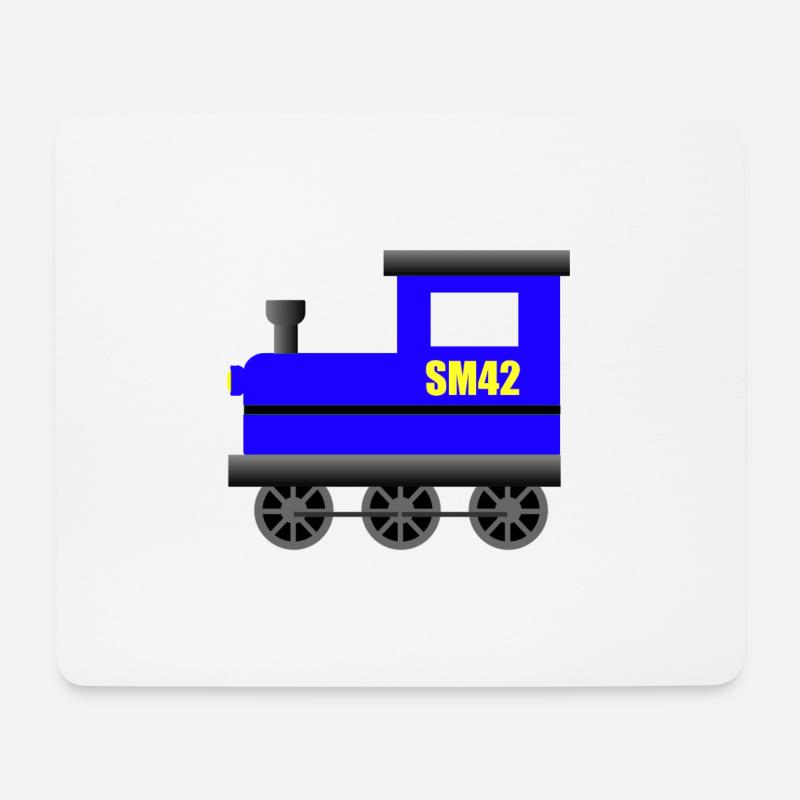 SM42 Lokomotive - Mousepad (Querformat) - Weiß